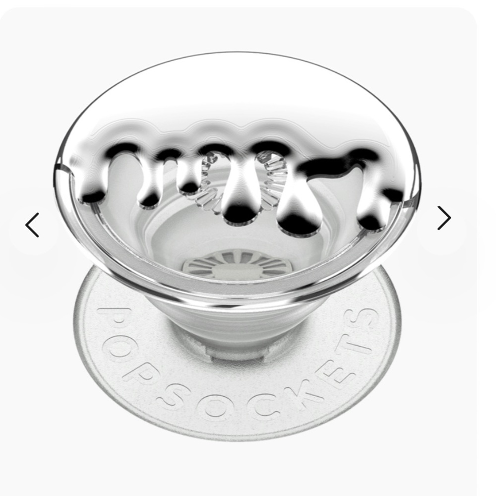 Pop sockets Chrome Drip Silver